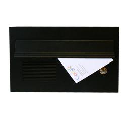 Skrzynka pocztowa czarna  z domofonem do murowania